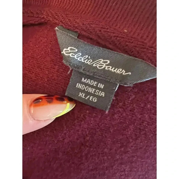 eddie Bauer maroon sweatshirt  long sleeve crew neck XL - Picture 5 of 5